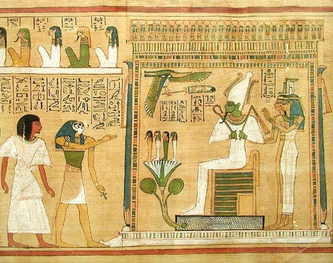 Jesus has been compared to a broad variety of figures from various mythological traditions within the Mediterranean Basin, including (in rows from left to right) Dionysus, Mithras, Sol Invictus, Osiris, Asclepius, Attis, and Adonis.