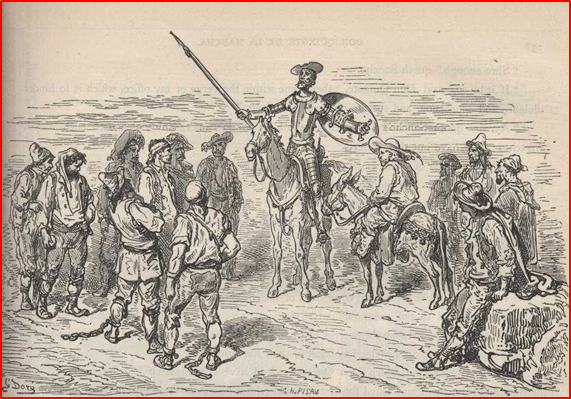 “…no es bien que los hombres honrados sean verdugos de los otros hombres no yéndoles nada en ello”, dice Don Quijote. Según Borges, esta frase es “el símbolo secreto y tranquilo” de la afinidad cultural y moral entre España y Argentina.