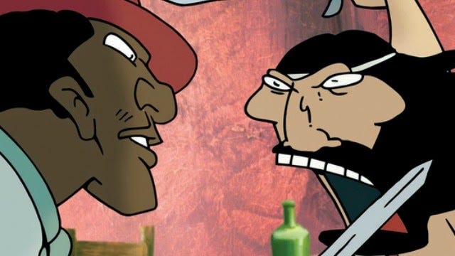 “«A los blancos hizo Dios, »a los mulatos San Pedro, »a los negros hizo el diablo »para tizón del infierno».”