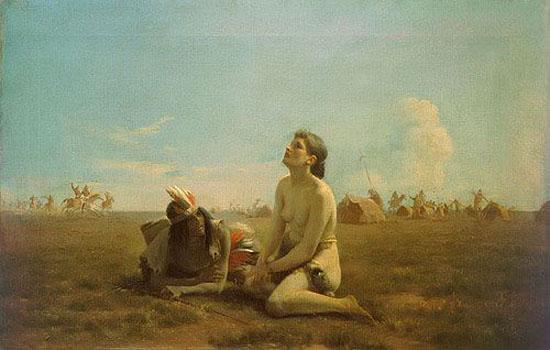 Juan Manuel Blanes, La cautiva, c. 1880, óleo sobre tela, 46 × 71 cm. Colección de Arte Amalia Lacroze de Fortabat. Fuente de la imagen: Wikimedia Commons. (Blanes, ca. 1880)