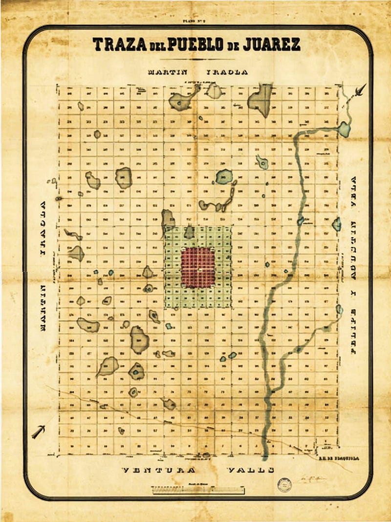 26 de marzo 1874 — Traza del pueblo de Juárez