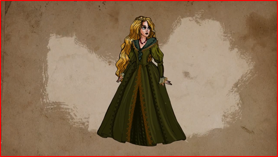 El narrador nos deja en detalle los textiles y joyas de Dorotea: una telilla rica, una mentellina de vistosa tela verde, y de una cajita sacó un collar y otras cosas, que una grande y señora rica parecía.