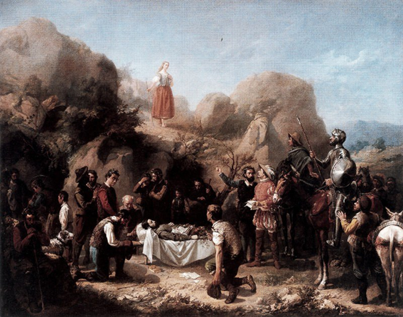 “Entierro del pastor Grisóstomo” (1862), Manuel “Hispaleto” García, Museo del Prado.
