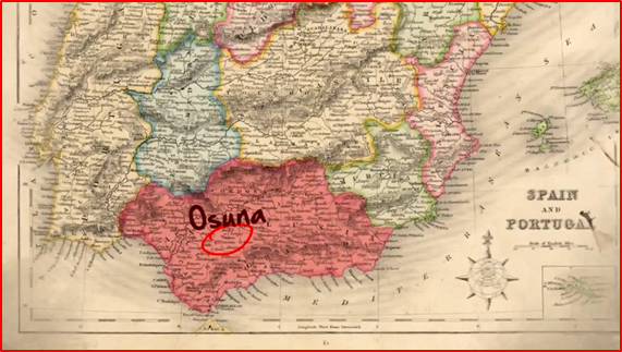 La moza dice que viene de un lugar de Andalucía, que la crítica supone que es Osuna