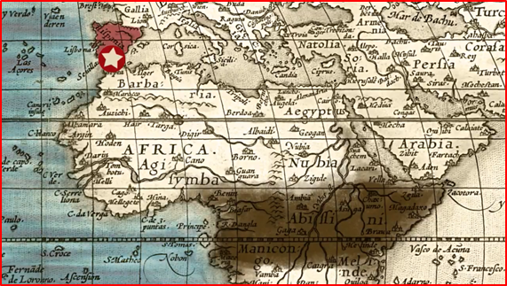 La narrativa toma un tono internacional, pues si antes nos situamos en Andalucía, y la Sierra Morena, de repente contemplamos el mapa del océano Atlántico, desde el África ecuatorial y los puertos de la península ibérica.