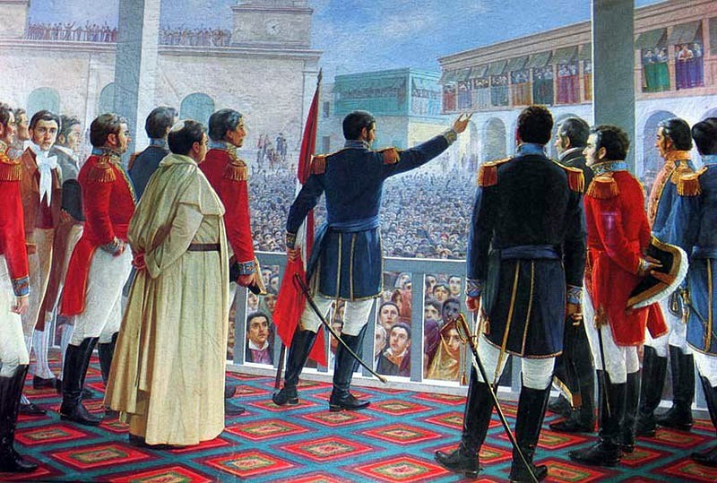 “El Perú es desde este momento libre e independiente por la voluntad general de los pueblos y por la justicia de su causa que Dios defiende. ¡Viva la patria! ¡Viva la libertad! ¡Viva la independencia!” José de San Martín, el 28 de julio de 1821