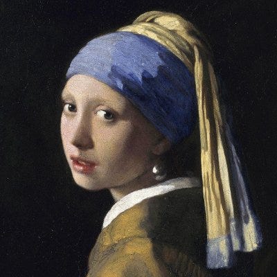 La joven de la perla es una pequeña obra maestra. En 1665 Johannes Vermeer pintó el retrato de una chica de mirada cautivadoramente misteriosa en un lienzo poco más grande que una hoja de papel.