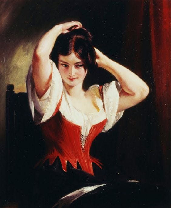 Dulcinea del Toboso, pintura al óleo del inglés Charles Robert Leslie (1839)