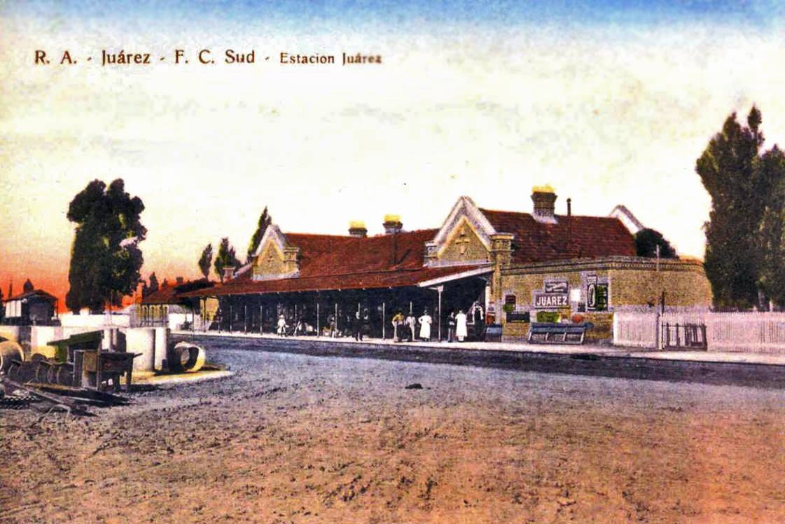 Estación ferroviaria de Benito Juárez en 1915